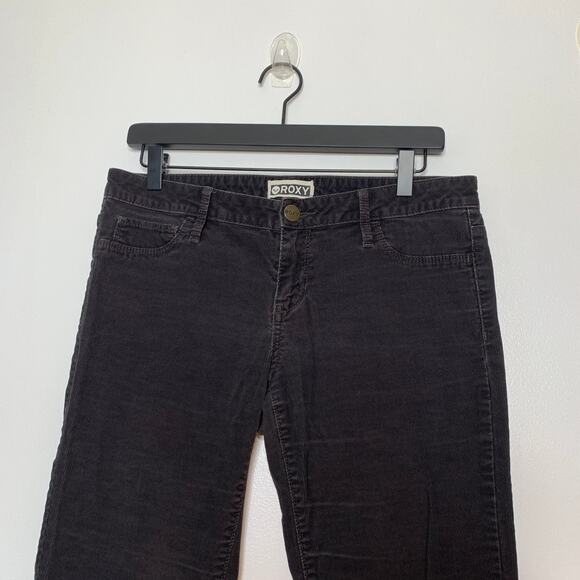 Roxy women's black low rise skinny fit corduroy pants US 9 - Picture 3 of 10